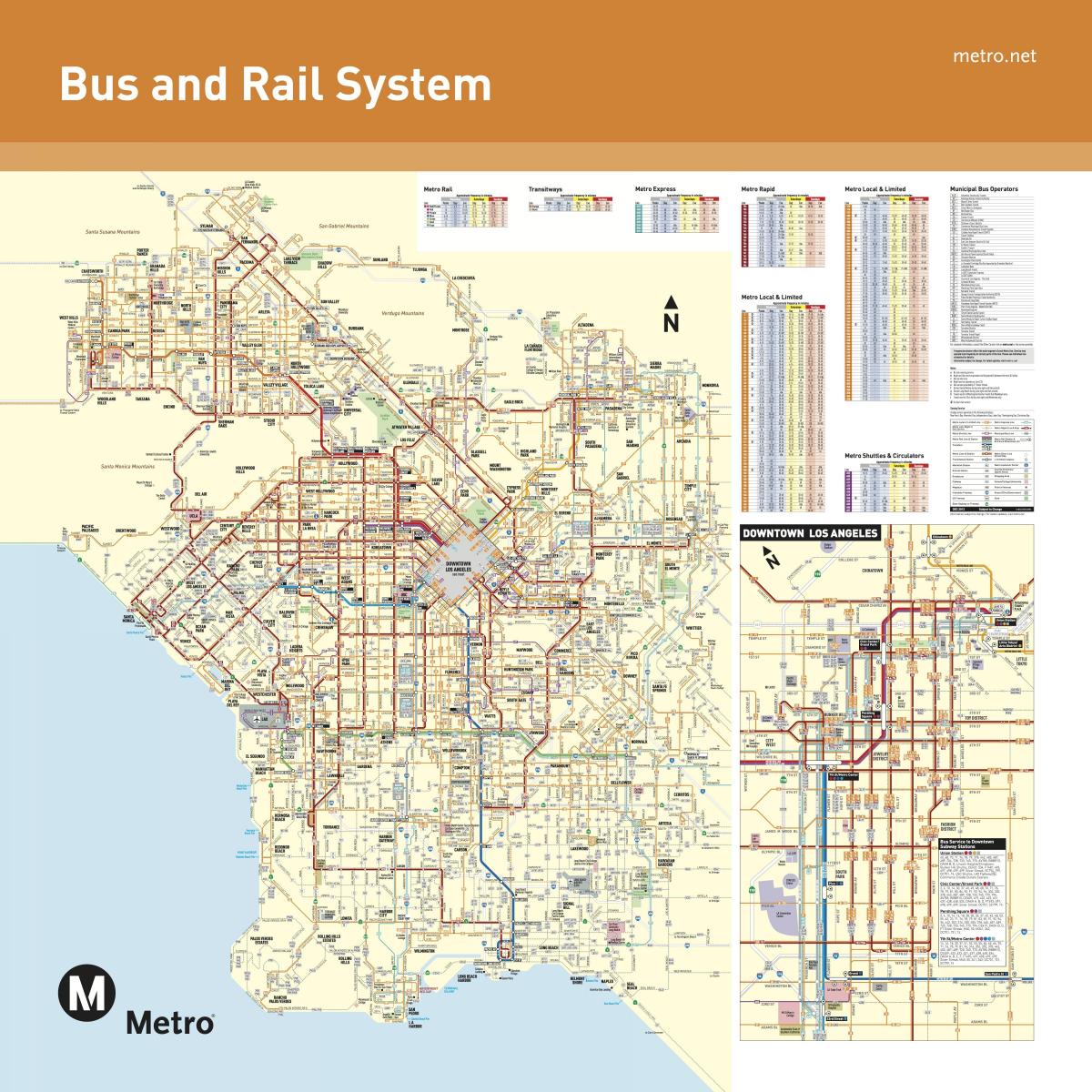 Mappa della stazione degli autobus di Los Angeles