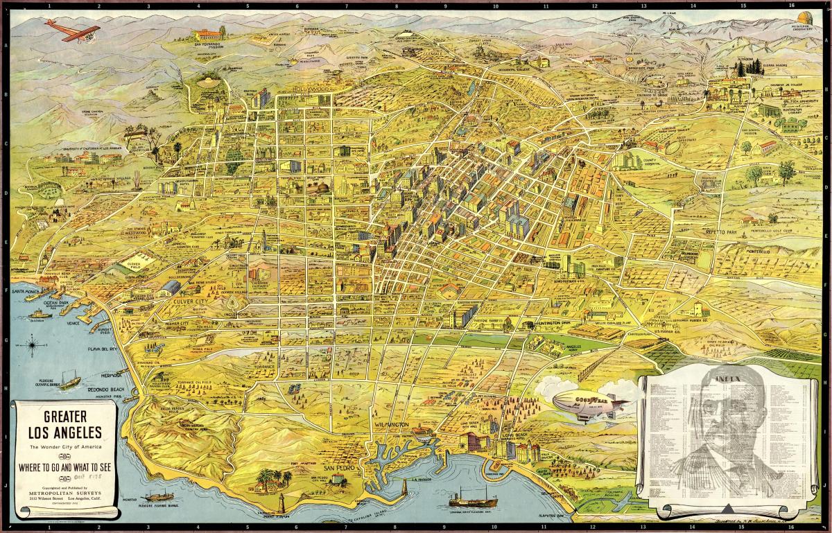 Los Angeles mappa antica