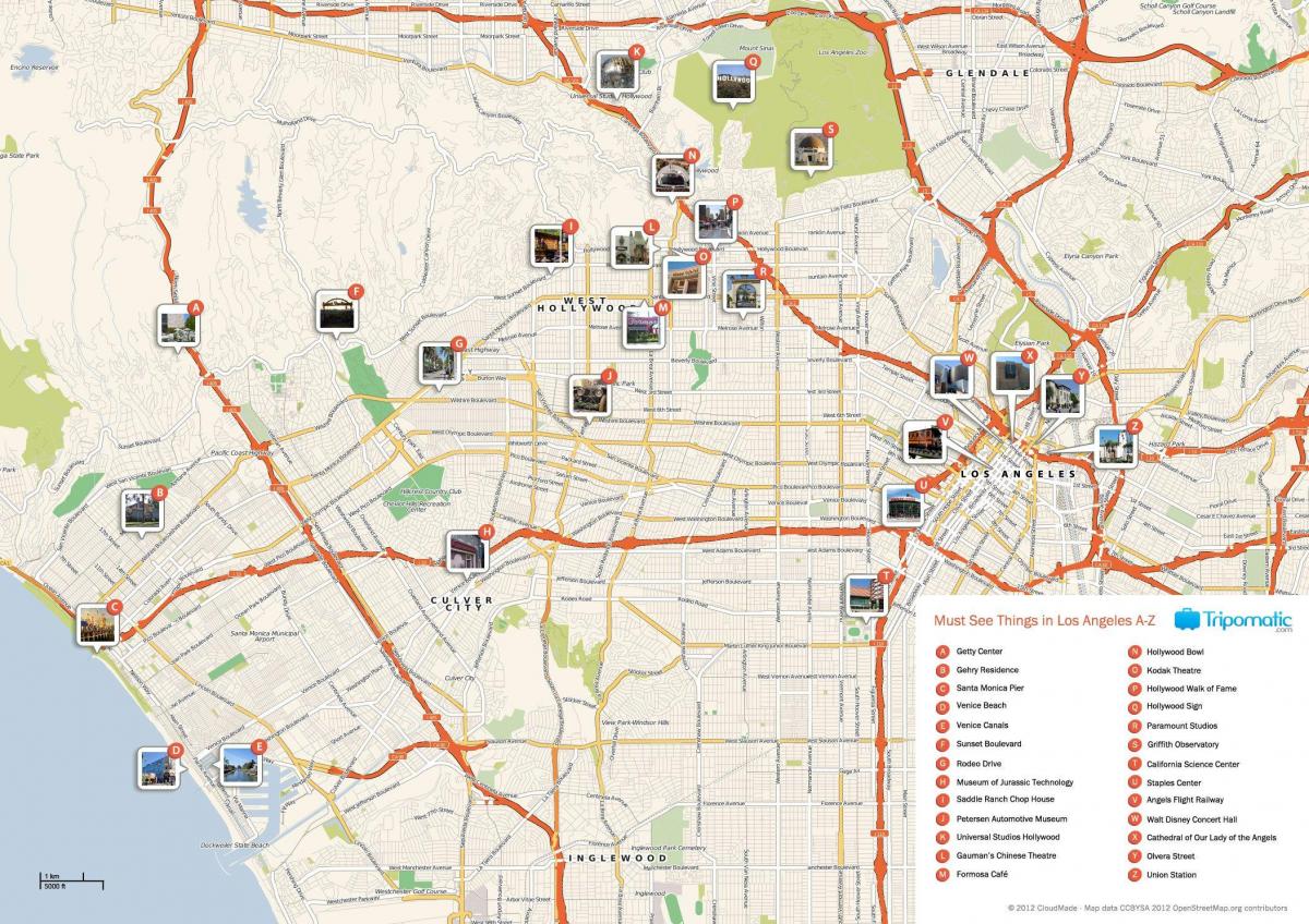 Mappa di Los Angeles